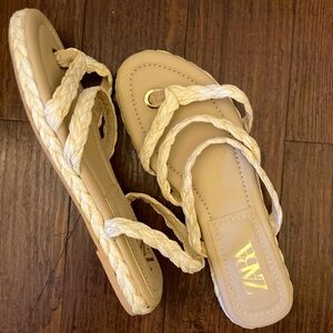 NWOT Zara braided Summer Sandals